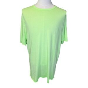 Cotton Citizen Neon Green T-Shirt Crew‎ Neck Short Sleeve Made in USA XL